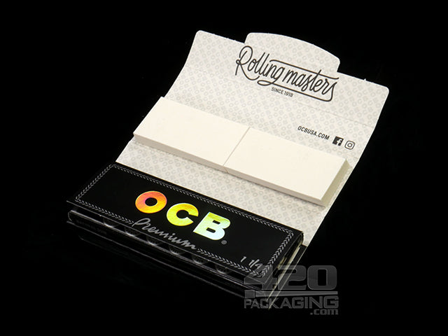 OCB 1 1-4 Size Premium Rolling Papers + Tips 24/Box - 3
