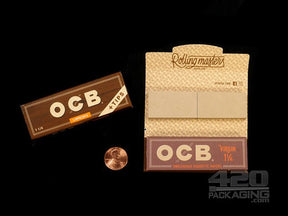 OCB 1 1-4 Size Virgin Rolling Papers + Tips 24/Box - 2