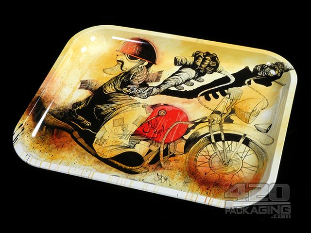 OCB Large Slow-Burn Motorcycle Rolling Tray - 1
