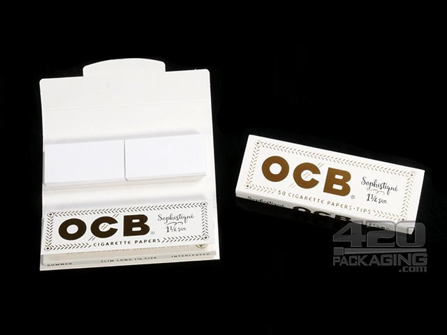 OCB 1 1-4 Size Sophistique Rolling Papers + Tips 24/Box - 2