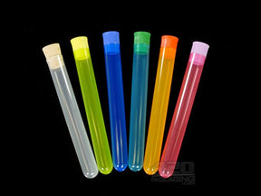 125mm Two Piece Colored Polypropylene J Tubes 1000/Box Blue Lid Transparent Yellow - 1