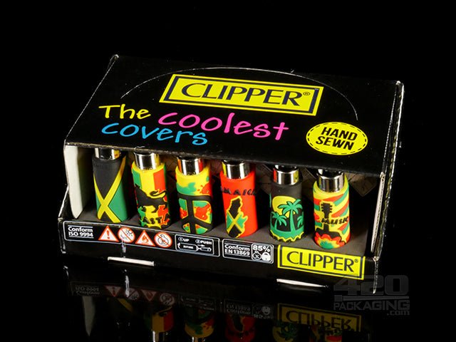 Jamaica Design Clipper Lighter With Silicone POP Cover 24/Box - 4