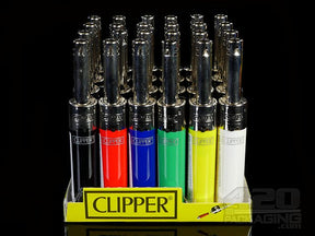 Primary Color Electronic Mini Tube Clipper Lighters 24/Box - 4