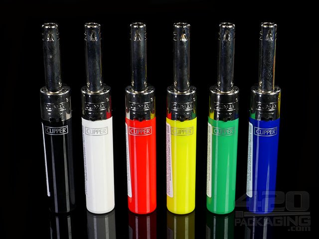 Primary Color Electronic Mini Tube Clipper Lighters 24/Box - 1