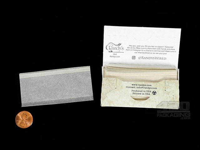 Randy's Natural Organic Hemp 1 1-4 Size Rolling Papers 25/Box - 2