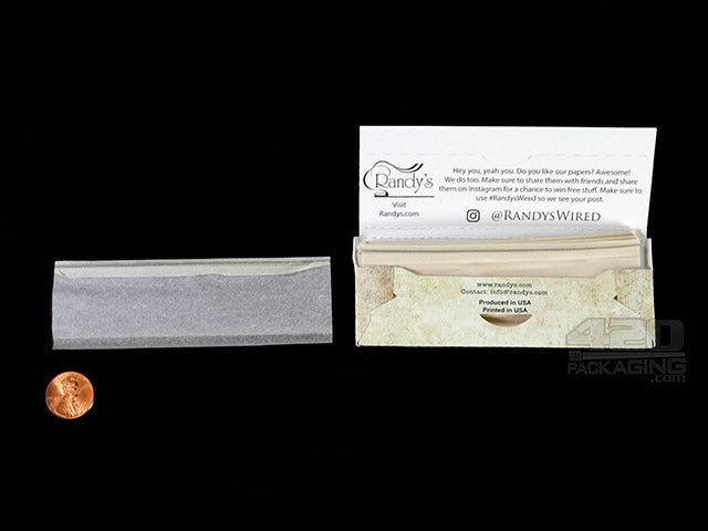 Randy's Natural Organic Hemp King Size Rolling Papers 25/Box - 2