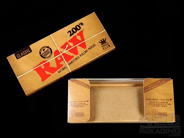 Raw Classic 200's King Size Slim Rolling Papers 40/Box - 2