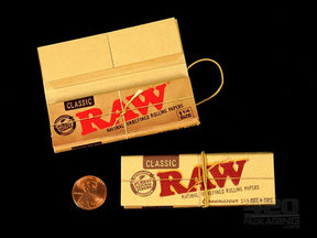 RAW Connoisseur 1 1-4 Size Classic Rolling Papers With Tips 24/Box - 3