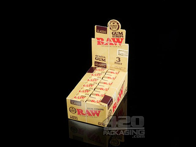 RAW Classic Gum Strips 3ft Roll 24/Box - 1
