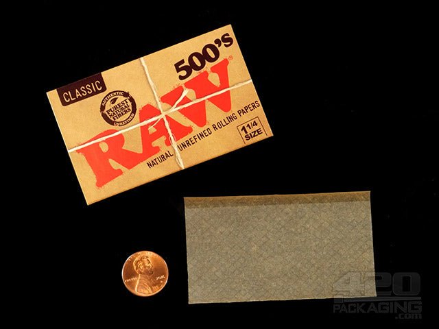 Raw Rolling Papers Classic 1 1-4 size 500's - 3
