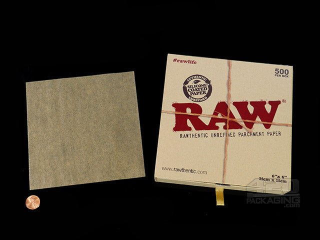 Raw Precut 6x6 500 Count Parchment Paper - Beamer Smoke