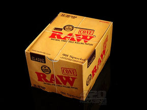 RAW 98mm Special Pre Rolled Cones 12 Pack Display Case (20 Cones Per Pack) - 2