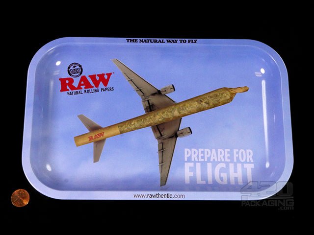 RAW Take Flight Small Metal Rolling Tray 1/Box - 2