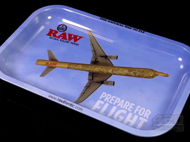 RAW Take Flight Small Metal Rolling Tray 1/Box - 3