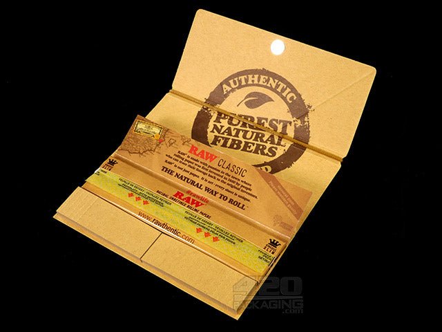 RAW King Size Slim Artesano Classic Rolling Papers With Tips 15/Box - 4