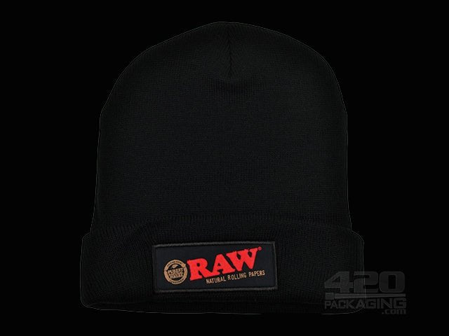 RAW Black Color Beanie - 1