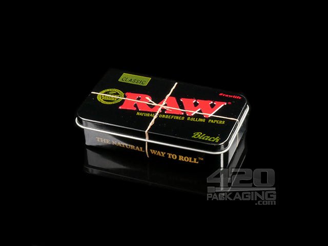 RAW Black Metal Tin Storage Case - 1