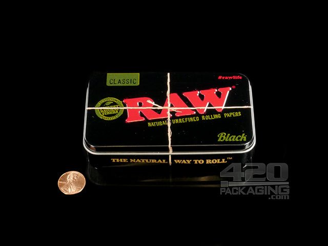 RAW Black Metal Tin Storage Case - 2