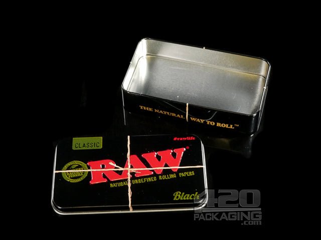 RAW Black Metal Tin Storage Case - 4