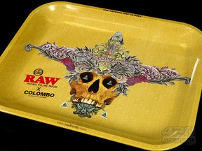 RAW X Colombo Large Metal Rolling Tray 1/Box - 4