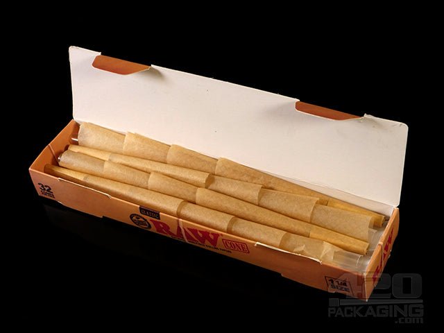 RAW 1 1-4 Size Pre/Rolls (32 Cones Per Pack) - 2