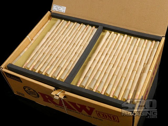 RAW 70mm Pre Rolled Paper Cones (24mm Filter) 1200/Box - 3