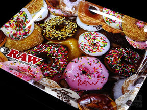 RAW Donuts Design Large Metal Rolling Tray 1/Box - 2