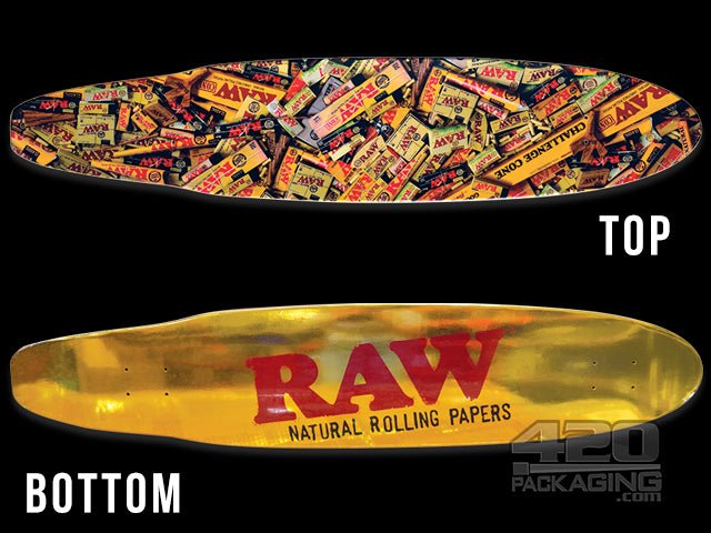 RAW Gold Foil Retro Ducktail Longboard - 3