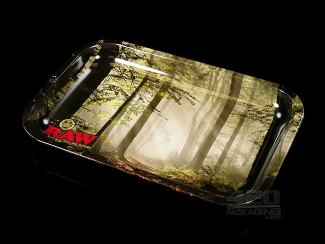 RAW Forest Small Metal Rolling Tray 1/Box - 1