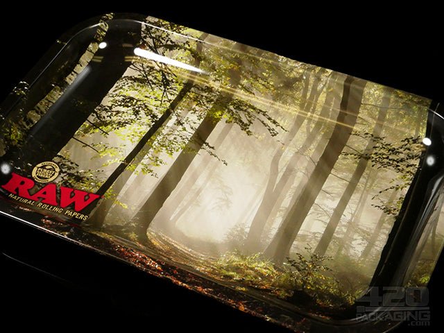RAW Forest Small Metal Rolling Tray 1/Box - 3