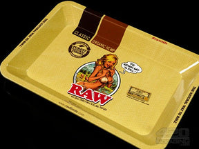 RAW Girl Mini Metal Rolling Tray 1/Box - 3