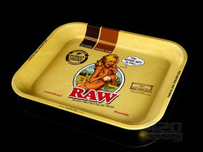 RAW Girl Large Metal Rolling Tray 1/Box - 1