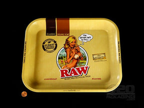 RAW Girl Large Metal Rolling Tray 1/Box - 2