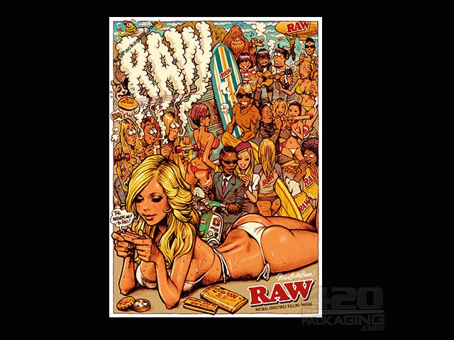 RAW Rolling Paper Poster "Artwork by Rockin' Jelly Bean" Version 2 - 1