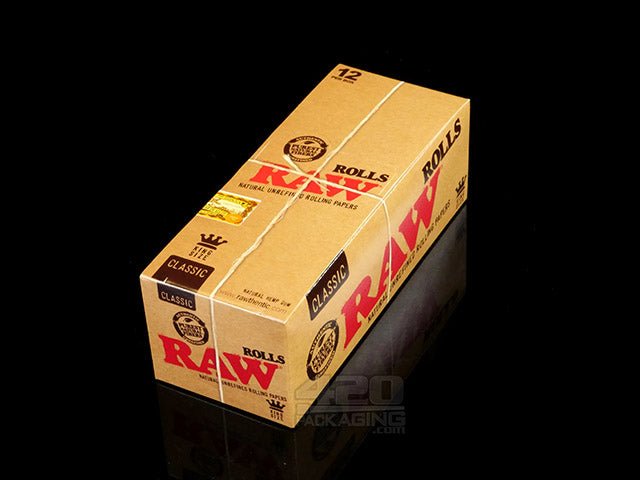 RAW King Size Classic Rolling Papers Rolls 12/Box - 2