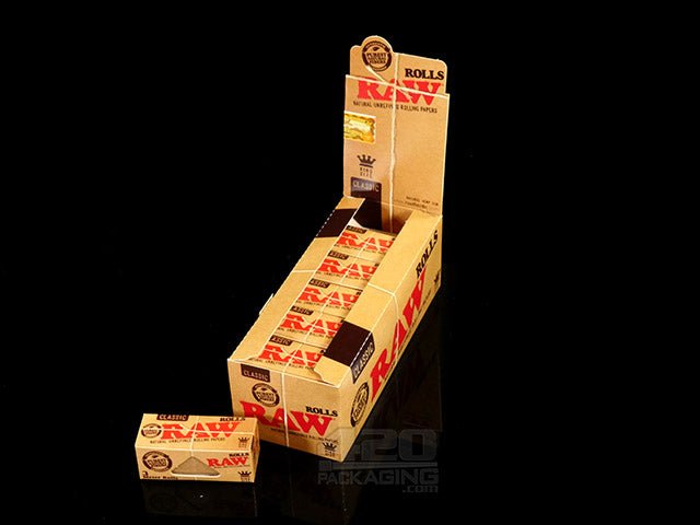 RAW King Size Classic Rolling Papers Rolls 12/Box - 1