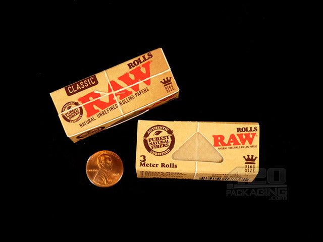 RAW King Size Classic Rolling Papers Rolls 12/Box - 3