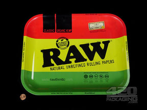 RAW Rasta Large Metal Rolling Tray - 2