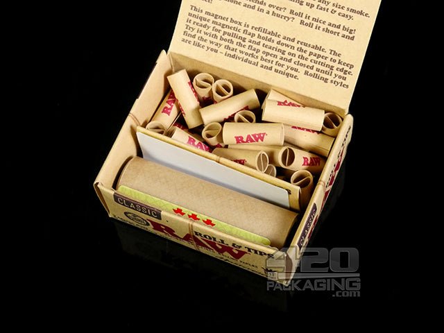 RAW Classic Masterpiece King Size Rolls & Tips 12/Box - 4