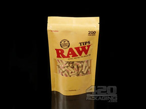 RAW Rolling Paper Pre Rolled Tips 200-Bag - 1