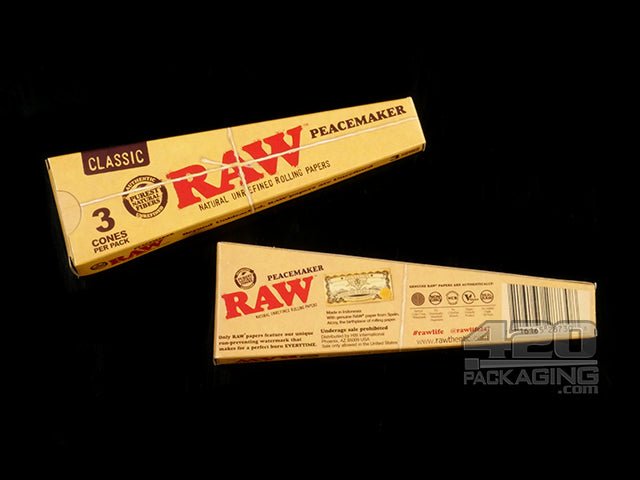 RAW Peacemaker 140mm Pre Rolled Paper Cones Display Case - 2