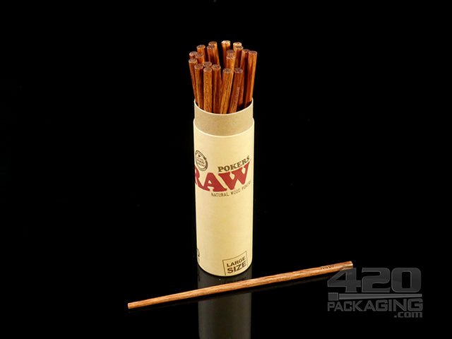 RAW Large Natural Wood Pokers 20/Box - 1