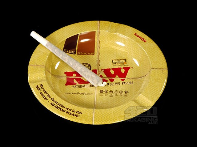 RAW Logo Mini Round Metal Ashtray 1/Box - 3