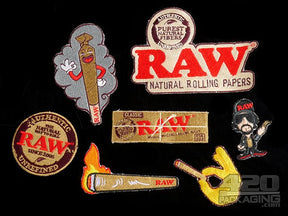 RAW Iron On Smokers Patch Collection 7/Box - 1
