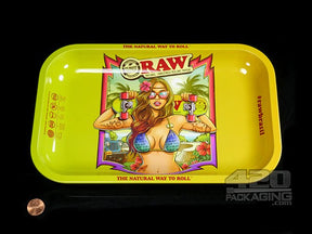RAW Brazil 2 Small Metal Rolling Tray 1/Box - 2