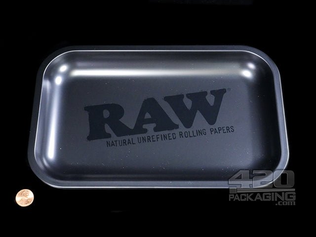 RAW Murder'd Matte Black Small Metal Rolling Tray 1/Box - 2