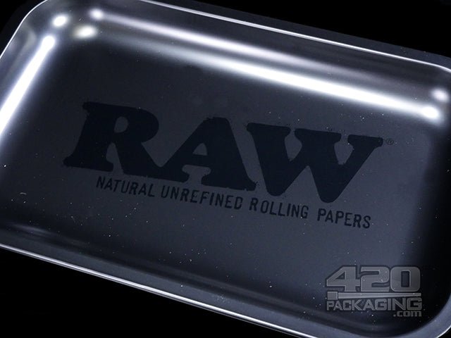 RAW Murder'd Matte Black Small Metal Rolling Tray 1/Box - 3