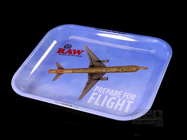 RAW Take Flight Large Metal Rolling Tray 1/Box - 1