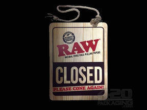 RAW Wood Hanging Open-Closed Sign - 2