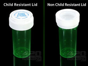 RC-13 Child Resistant Reversible Cap Vial (2 Gram) 275-Box TGRN (Transparent Green) - 3